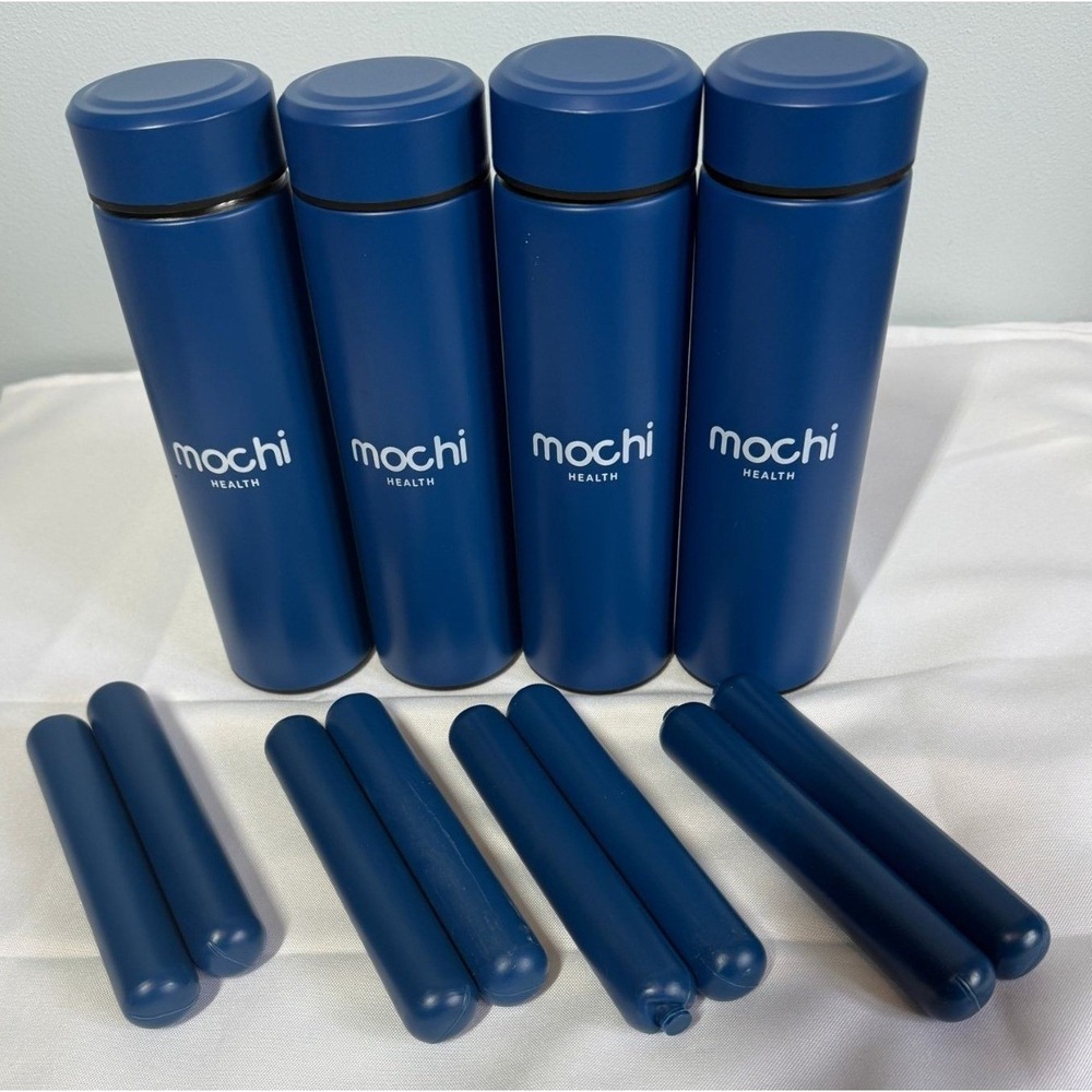 4X Mochi Health Insulated Metal Bottle Cooler 8 Ice Gel Packs Travel Containers